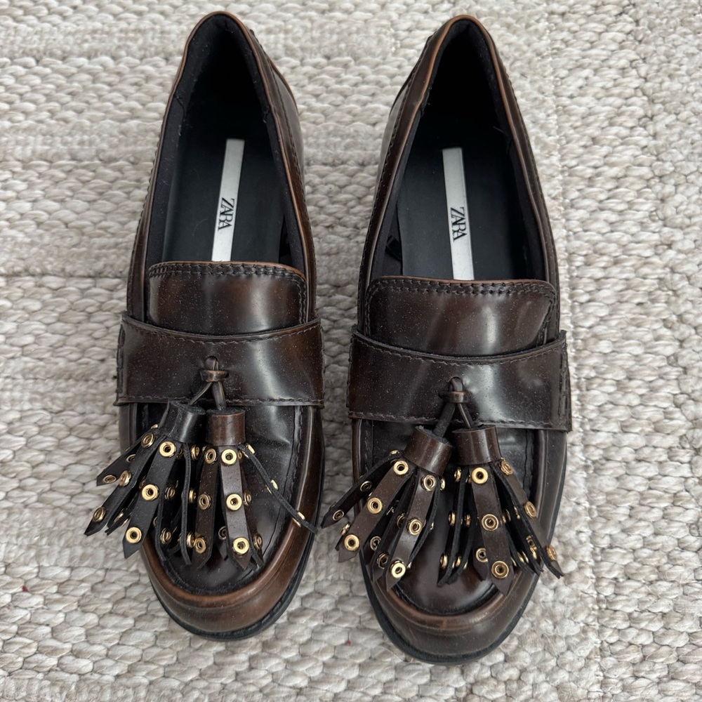 Zara Brown Leather Footwear